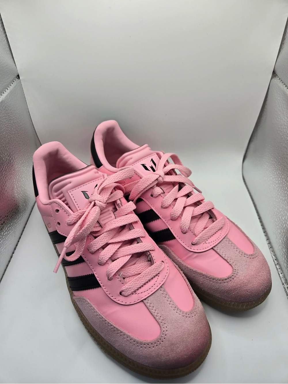 adidas Samba Pink Women's Sneakers with Black Stripes